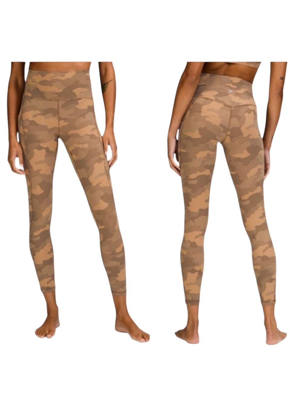 NWT Lululemon Align High Rise Pant 25” Pockets Heritage 365 Camo Beige Multi 20